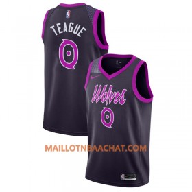 Maillot NBA Minnesota Timberwolves Jeff Teague 0 2018-19 Nike City Edition Violet Swingman - Homme